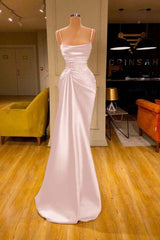 Cabernet Spaghetti Strap Sleeveless Pleated Formal Dress Mermaid With Ruffles