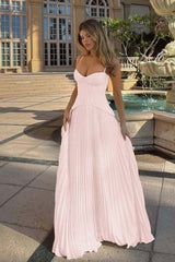 Spaghetti Strap Sleeveless Long Formal Dress With Ruffles Embroidery