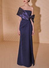 Off-the-Shoulder Ruched Sheath/Column Dresses for the Mother of the Bride
