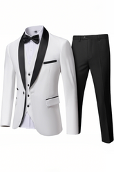 Men’s 3 Piece Slim Fit Suit One Button Shawl Lapel Tuxedo