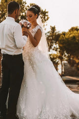 Beautiful Summer Bohi Chiffon Flowy sleeveless Tulle Wedding Dress