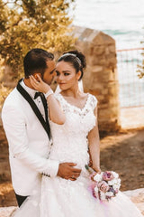 Beautiful Summer Bohi Chiffon Flowy sleeveless Tulle Wedding Dress