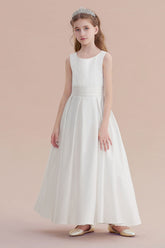 A-Line Simple Satin Flower Girl Dress On Sale