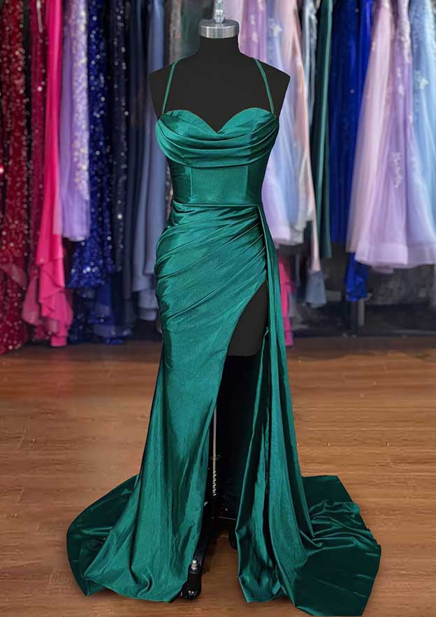 A-Line Sweetheart Spaghetti Straps Prom Dress/Evening Dress in Silk-li –  Newinlook