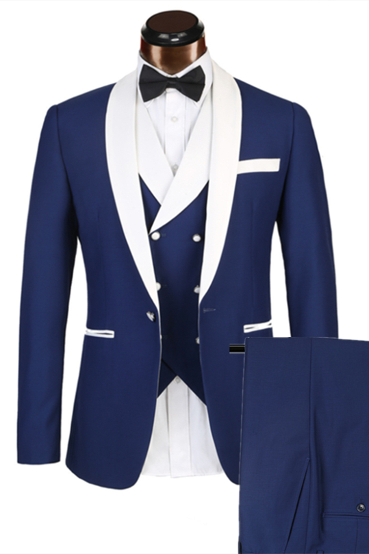 Newinlook Handsome White Three-Piece Wedding Suit for Groom