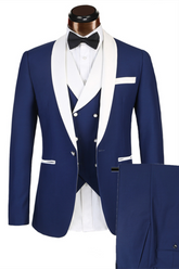 Newinlook Handsome White Three-Piece Wedding Suit for Groom