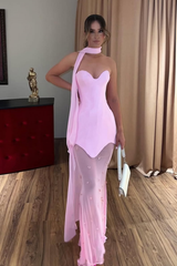 Strapless Sweetheart Sleeveless Long Mermaid Formal Dress With Beading