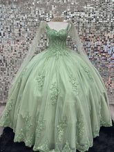 Exquisite Strapless Green Tulle Ball Gown with Appliques Perfect for Quinceanera & Sweet 16 Celebrations