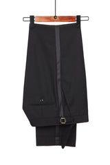 Newinlook Gorgeous Casual Black Prom Outfit with Peaked Lapel for Men