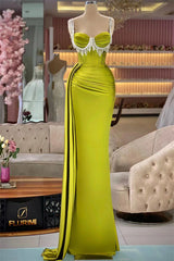 Newinlook Gorgeous Straps Sleeveless Long Mermaid Evening Dress With Tassels