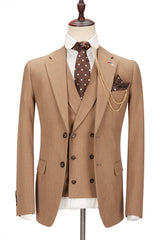 Newinlook Popular Brown Dinner Formal Bespoke Suit with Notched Lapel for Prom