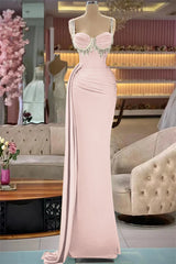 Newinlook Gorgeous Straps Sleeveless Long Mermaid Evening Dress With Tassels