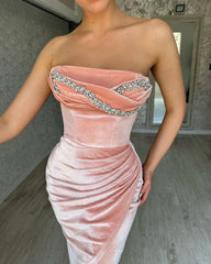 Beautiful Mermaid Dress for Prom with Sexy Sleeveless Design and Crystal Details