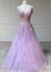 Beautiful Princess Straps Tulle Prom Dress/Evening Dress With Beading Appliqued