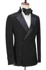 Newinlook Elegant Black Ring Bearer Suit with Peaked Lapel