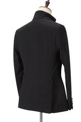 Newinlook Elegant Black Ring Bearer Suit with Peaked Lapel