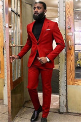 Newinlook Casual Red Party Prom Suit - Fashionable 2-Piece Sale Item for Men