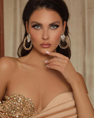 Newinlook Mermaid Off-the-Shoulder Evening Dress Beadings