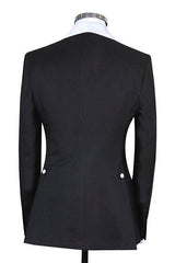 Newinlook New Beach Wedding Suit with Black Shawl Lapel for Groom