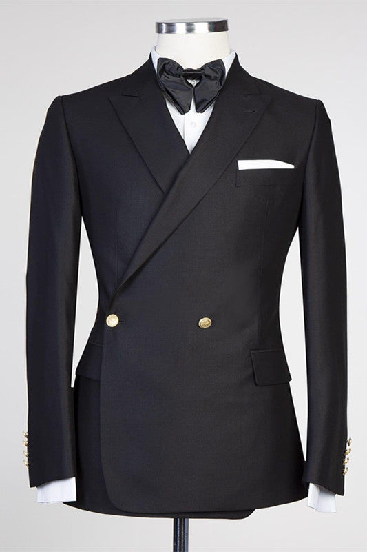 Newinlook Formal Black Business Bespoke Prom Suit with Peaked Lapel