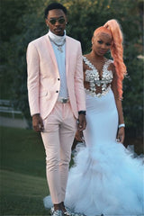 Newinlook Best-Fit Pink Bespoke Wedding Suit for Groom