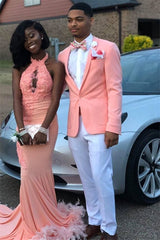 Newinlook New Arrival Pink Casual Party Prom Suit for Men with Shawl Lapel, One Button