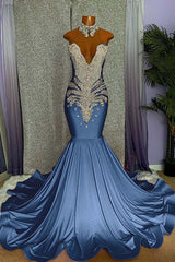 Newinlook Pink Sleeveless Beading Mermaid Evening Dress