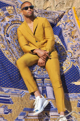 Newinlook New Yellow Summer Wedding Suit with Notched Lapel for Groom