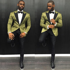 Newinlook New Black Lapel One-Button Bespoke Formal Dinner Suit for Men