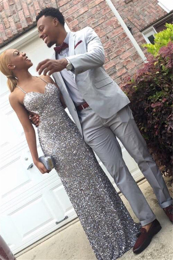 Newinlook Ryan Formal Business Dinner Prom Suit - Silver Two Pieces for Man