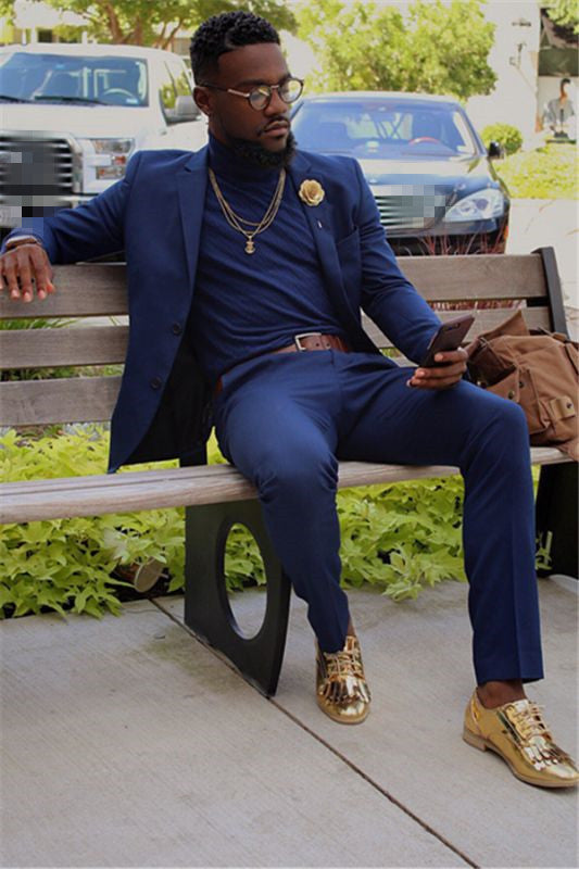 Newinlook Best Wedding Fashion Suits, 2 Pieces for Groom 2024 Dark Navy on Sale