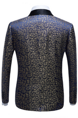 Newinlook Chic Jacquard Tuxedo with Black Shawl Lapel for Weddings