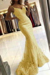 Newinlook Spaghetti-Straps Mermaid Sky Blue Evening Dress