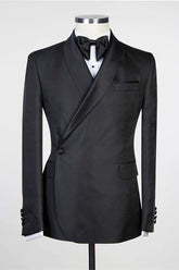 Newinlook Glamorous Black Wedding Suit Outfits for Groom 2024 with Shawl Lapel