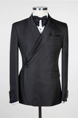 Newinlook Glamorous Black Wedding Suit Outfits for Groom 2024 with Shawl Lapel