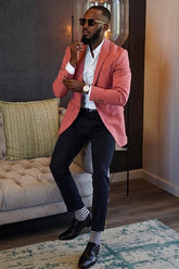 Newinlook Fashionable Pink Morning Suit with Peaked Lapel for Wedding