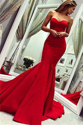 Newinlook Red Mermaid Sweetheart Long Evening Dress