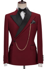Newinlook New Red Prince Evening Suit with Peaked Lapel