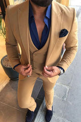 Newinlook Shining Three-Piece Prom Suit with Peaked Lapel for Men 2024