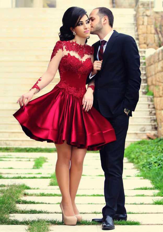 A-Line Princess Scoop Neck Homecoming Dress with Appliqued Beading