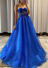 Elegant A-Line Sweetheart Sleeveless Prom Dress/Evening Dress