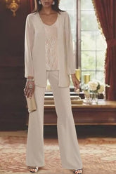 Sophisticated Lace Trouser Suits for the Stylish Mother of the Bride