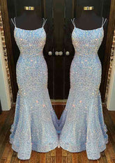 Elegant Trumpet/Mermaid Scoop Neck Sequin Prom Dress/Evening Dress