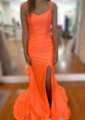 Elegant Trumpet/Mermaid V-Neck Sleeveless Jersey Prom Dress/Evening Dress