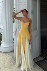 Sweetheart Spaghetti Strap Sleeveless Long Formal Dress With Ruffles