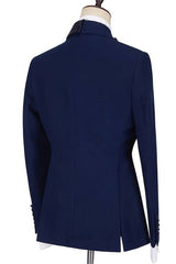 Newinlook Fashionable Dark Navy Formal Dinner Suit with Peaked Lapel