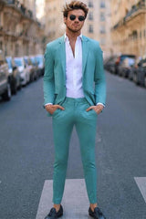 Newinlook New Two-Piece Formal Business Prom Suit with Notched Lapel for Men