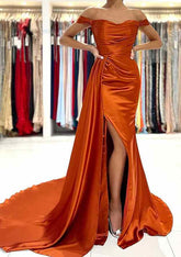 Fabulous Sheath/Column Off-the-Shoulder Prom Dress/Evening Dress