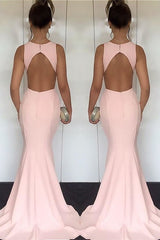 Newinlook Mermaid Pink Long Evening Dress
