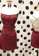 Velvet Sequins Short/Mini Dress with Sheath/Column Square Neckline